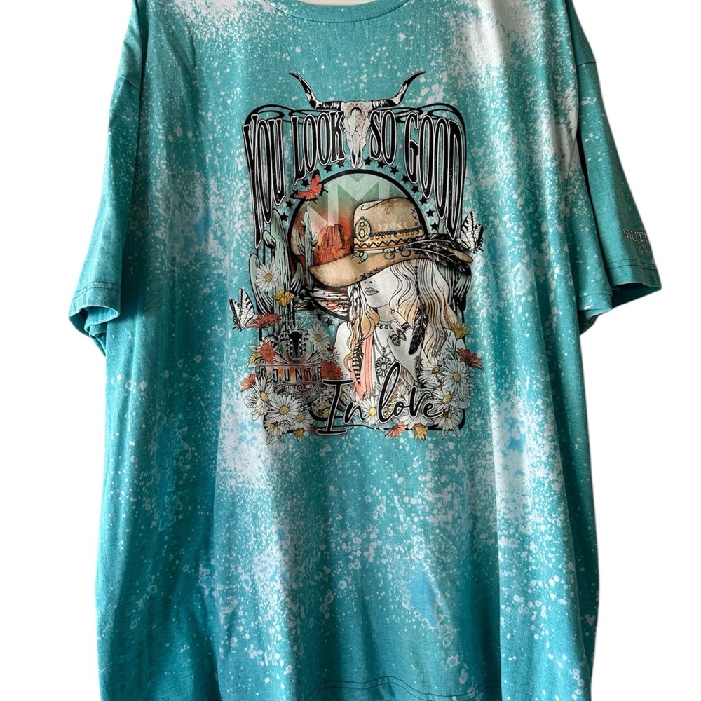 Teal Graphic Short Sleeve Tee